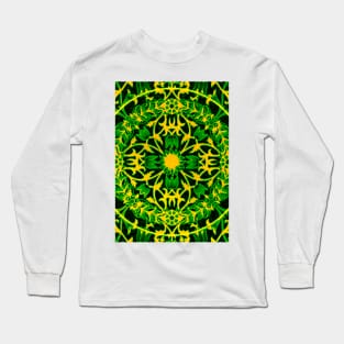 Green & Yellow Mandala Long Sleeve T-Shirt